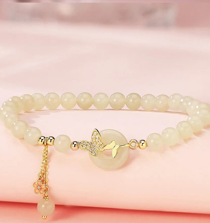 S925 Sterling Silver Small Peach Blossom Bracelet