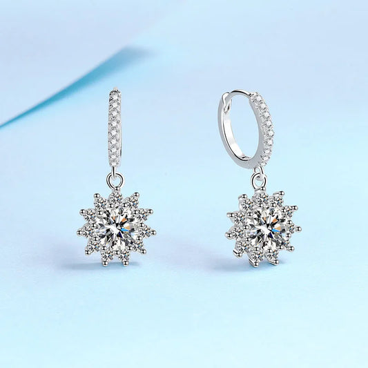 Moissanite Diamond drop earrings