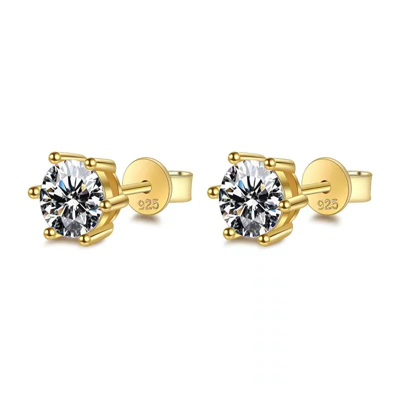 1ct Moissanite Earrings Stud