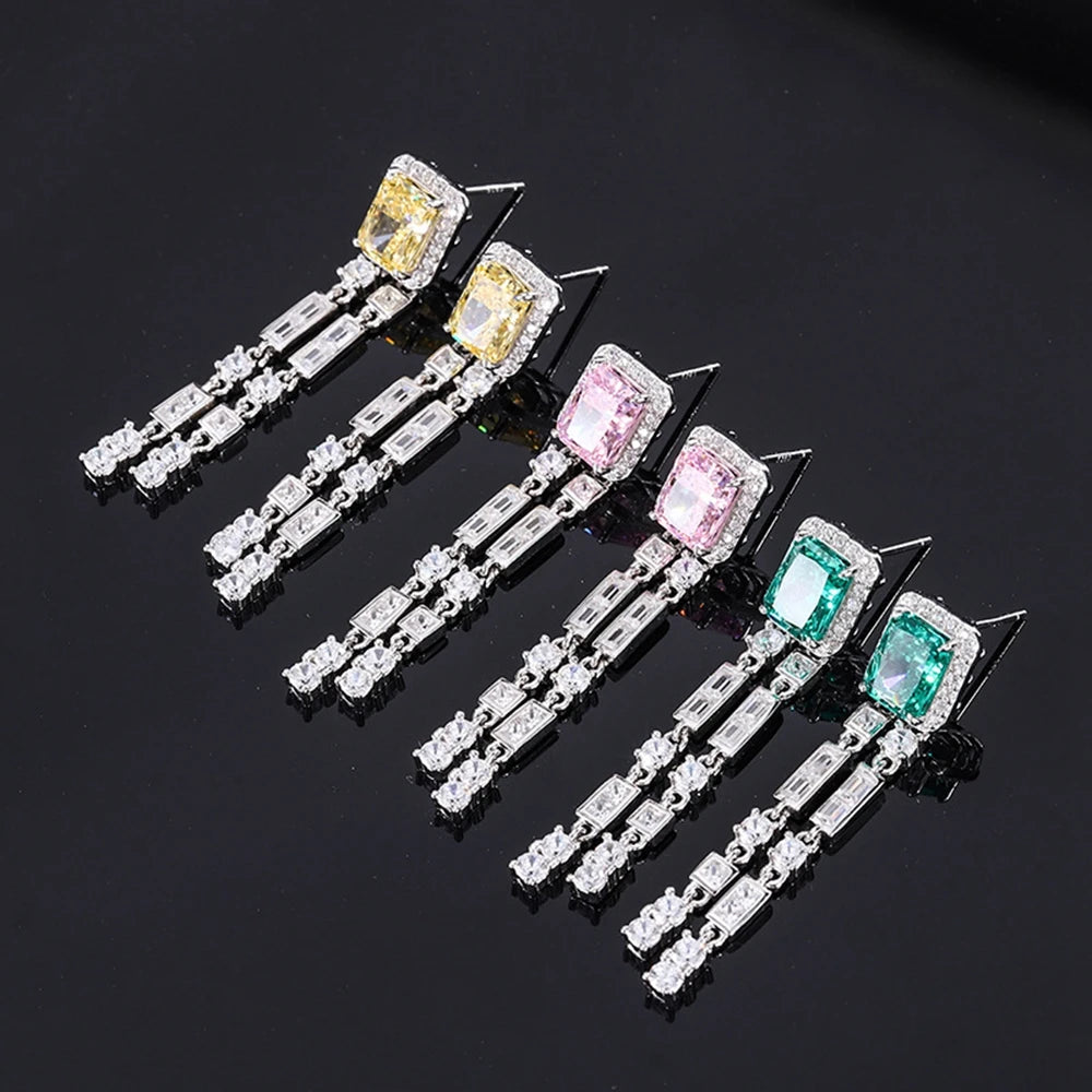 Drop Earrings Created Moissanite