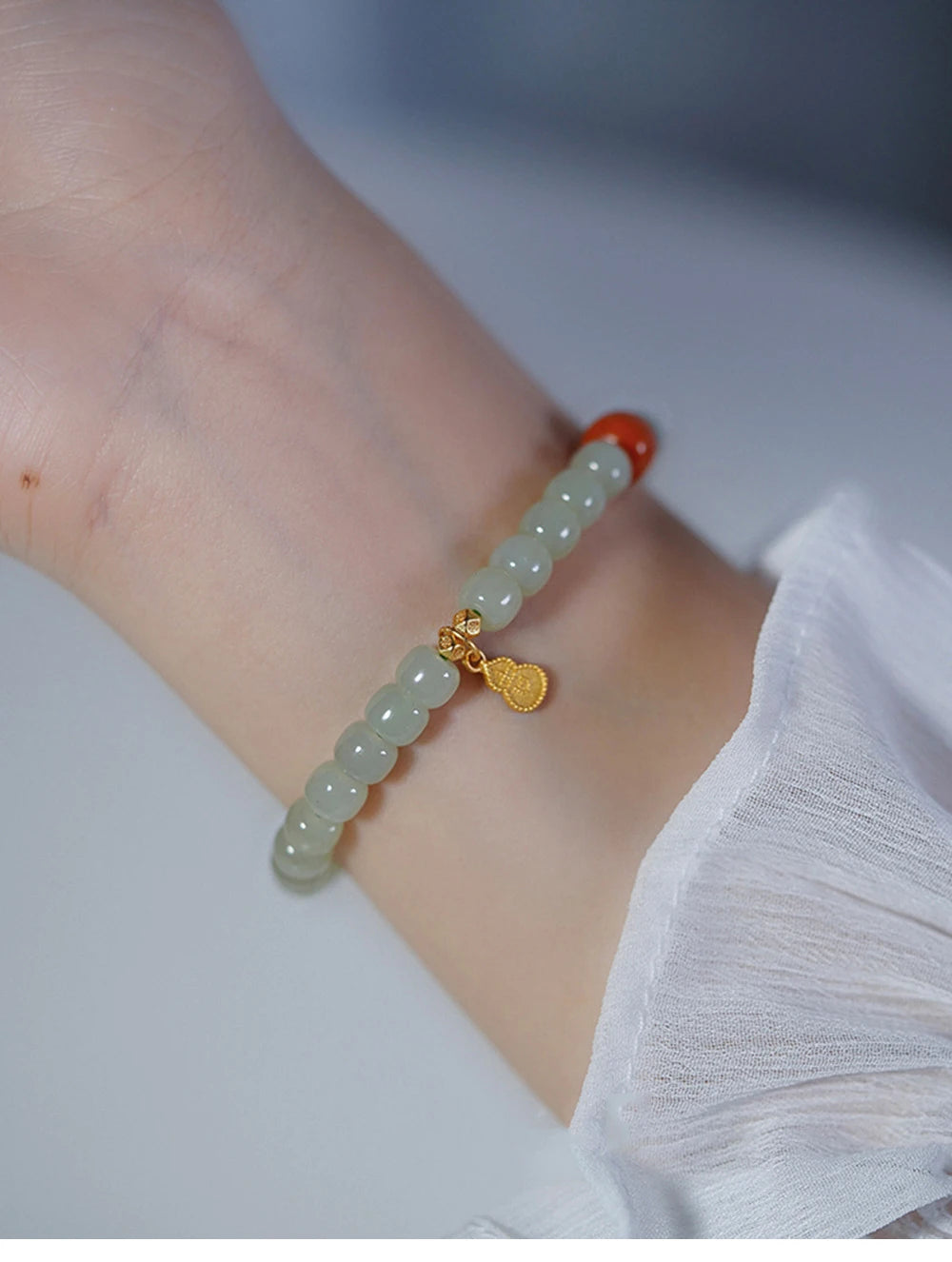 Natural Hetian Jade Bracelet Women's Strings