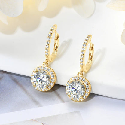 Moissanite Earring 925 Certified Silver Drop Earrings