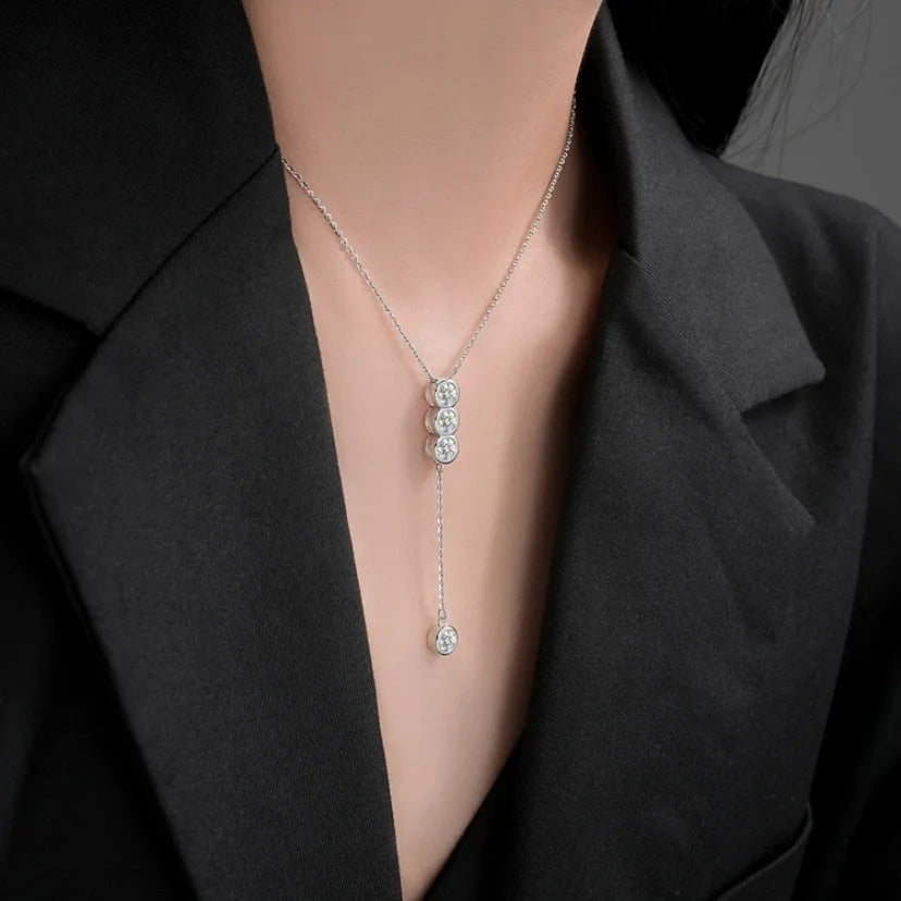 1.2-2ct Moissanite Diamond  Necklace