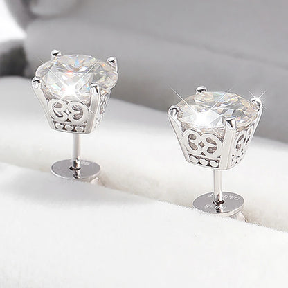 4 Carat a Pair Moissanite Earrings For Women