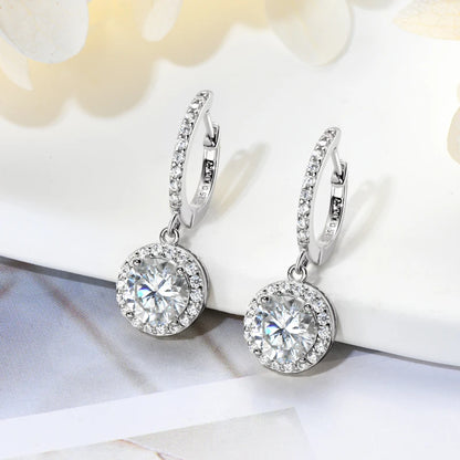 Moissanite Earring 925 Certified Silver Drop Earrings
