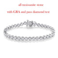 Bubble Moissanite Tennis Bracelet 2/3MM for Women Men Full Diamond Original Sterling Silver 925 Chain with Certificate