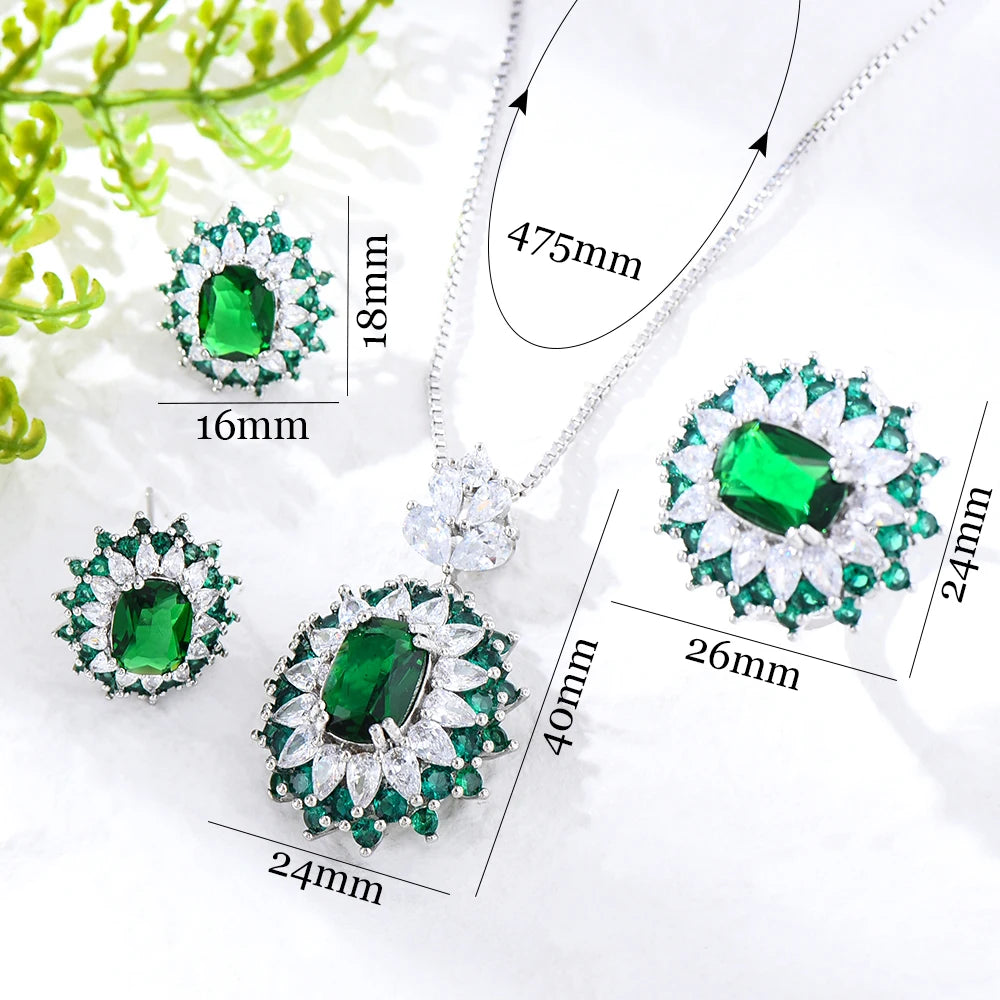 Gorgeous Luxury Green  Jewelry Sets