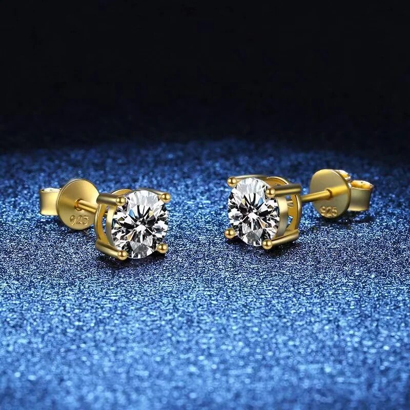 1ct D Color Moissanite Earrings