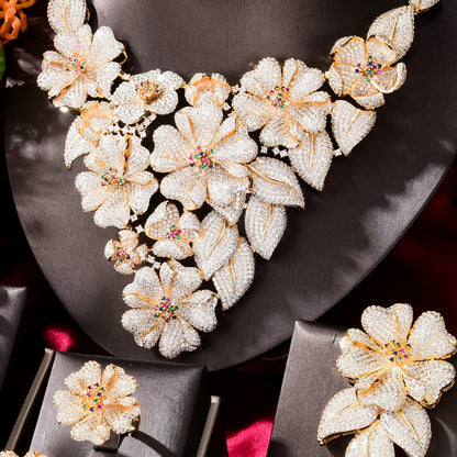 Gorgeous Luxury Flower Jewelry Set