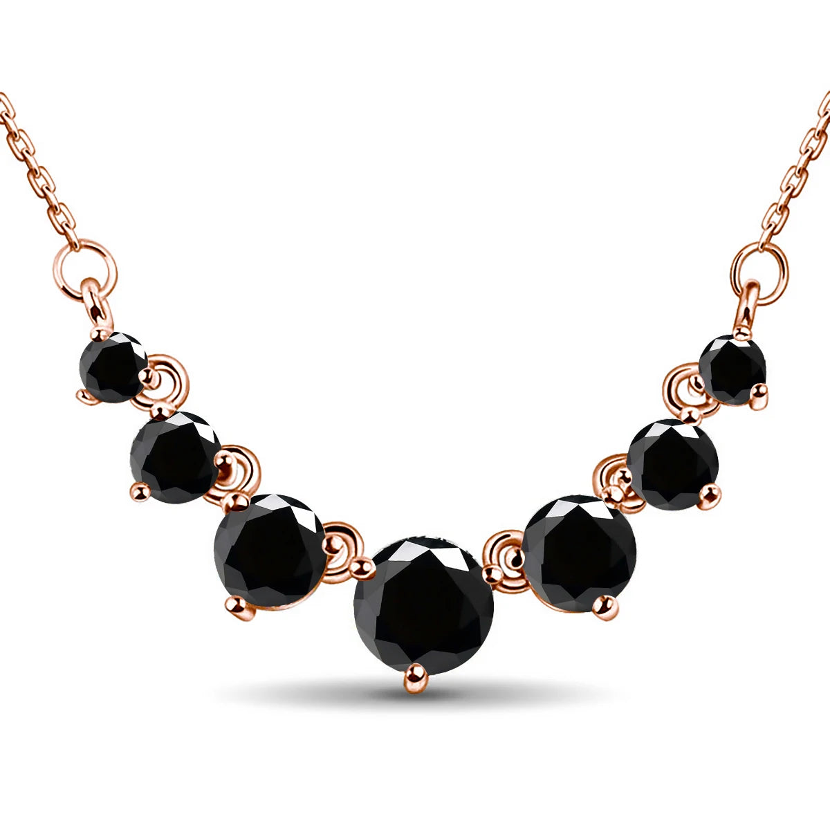 Moissanite Necklace For Women Solid 925 Sterling Silver 2.8ct 7 Stone