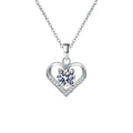 Valentine's Day 18K White Gold Women Wedding Necklaces 1CT Moissanite Diamond Girl Pendant PT950 Platinum Daughter Birthday Gift