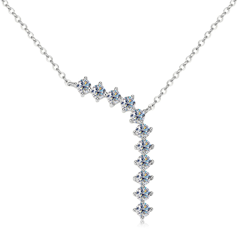 GRA Certified 3mm D Color Moissanite Necklace for Women Sparkling Lab Diamond Necklace Pure S925 Silver Chain Jewelry