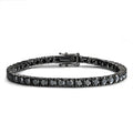 Black Moissanite Tennis Bracelet 3/4/5MM for Women Hip Hop Full Diamond Men's Bracelet 100% 925 Sterling Silver