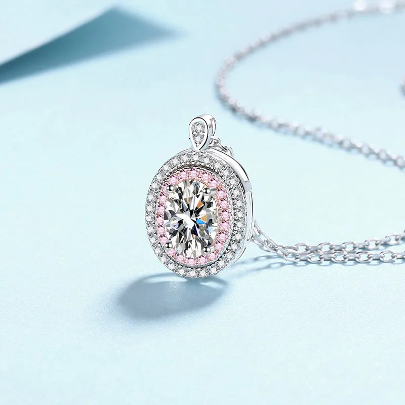 Moissanite Diamond Chain Pendant