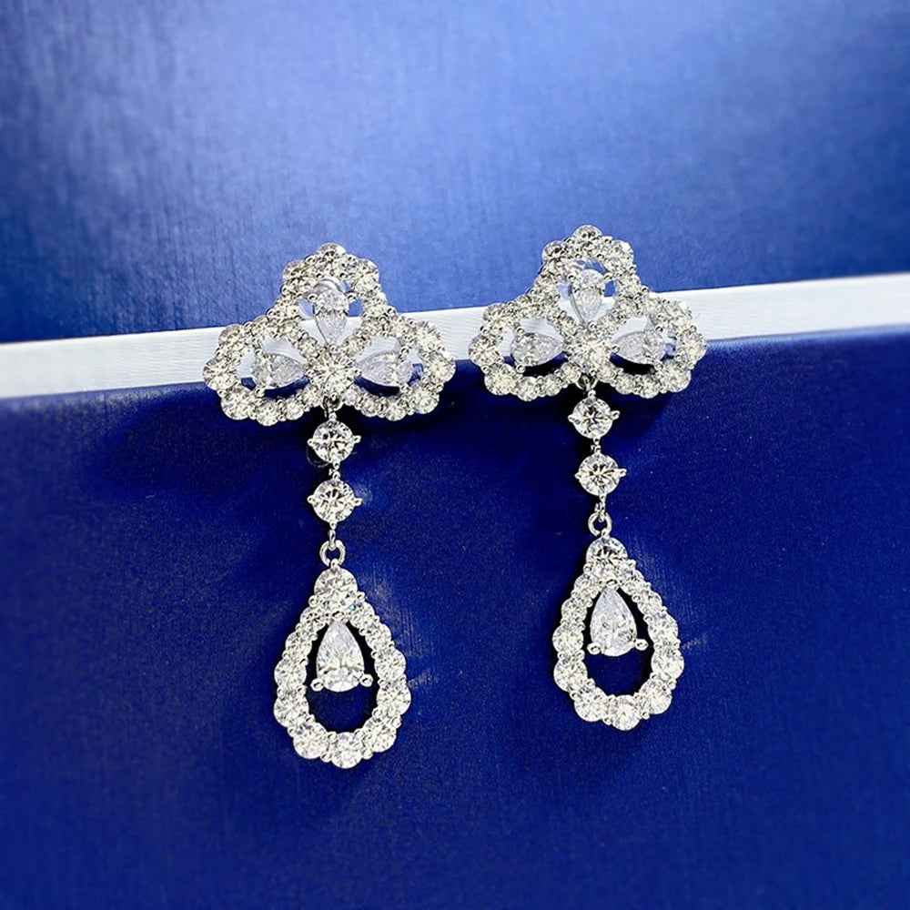 Moissanite Drop Earrings