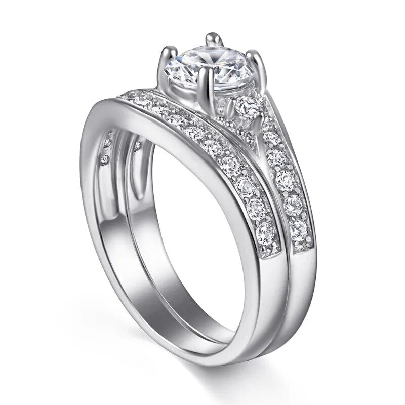 0.8 Carat Moissanite Ring Set