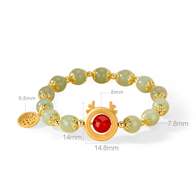 Lucky Hetian Jade Antique Bracelet