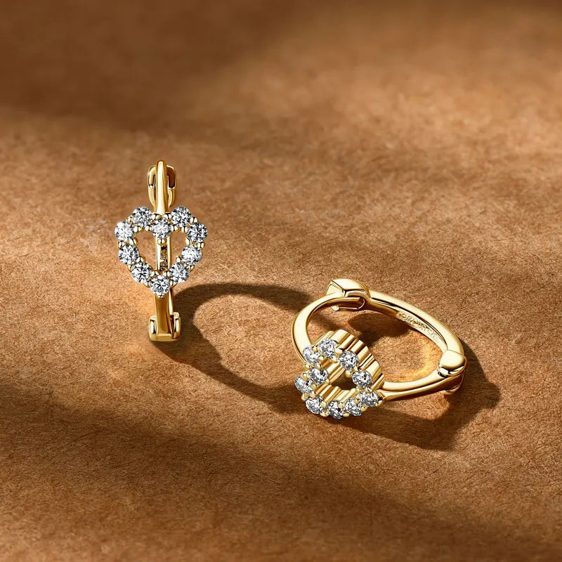 Moissanite Hoop Earring For Women 925 Sterling Silver