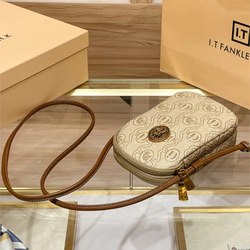 Genuine leather luxury mobile phone bag shoulder crossbody bag