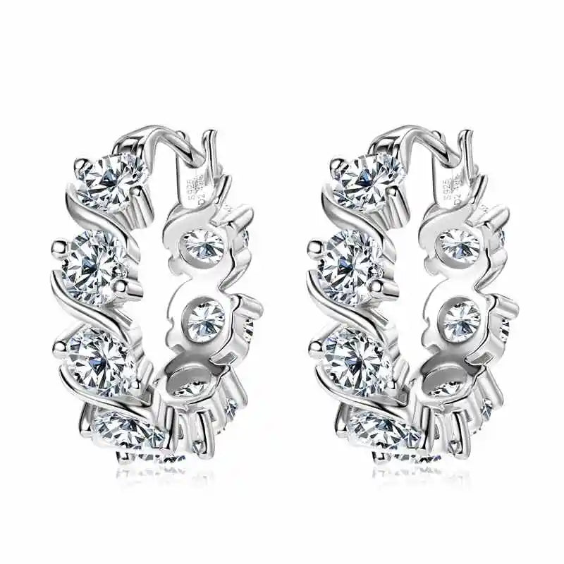 4.8CTTW Sparkling Round Cut Moissanite Earring