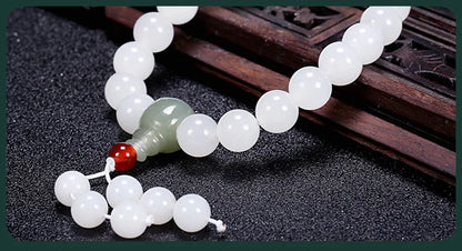 White Jade Single Loop Bracelet Natural Hetian Jade