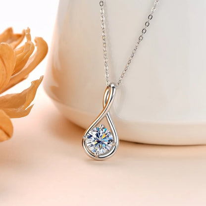 2.0 carat Infinity Pendant Moissanite Necklace