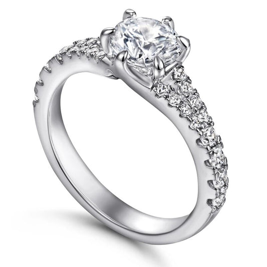 1 Carat Moissanite Diamond Ring