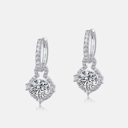 3ct Moissanite Drop Earrings