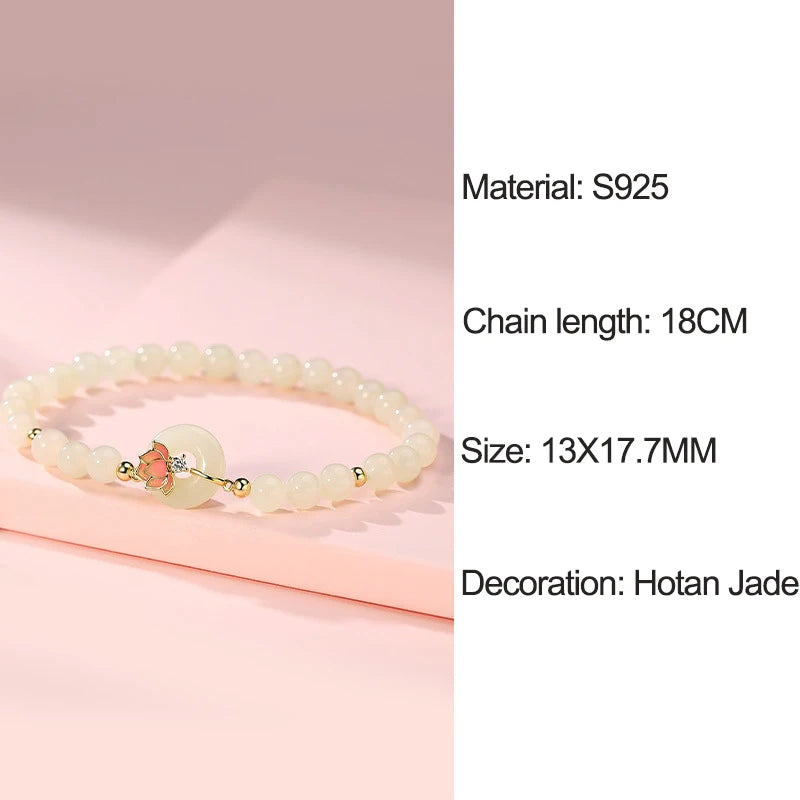 Hotan Jade Bracelet s925 Sterling Silver