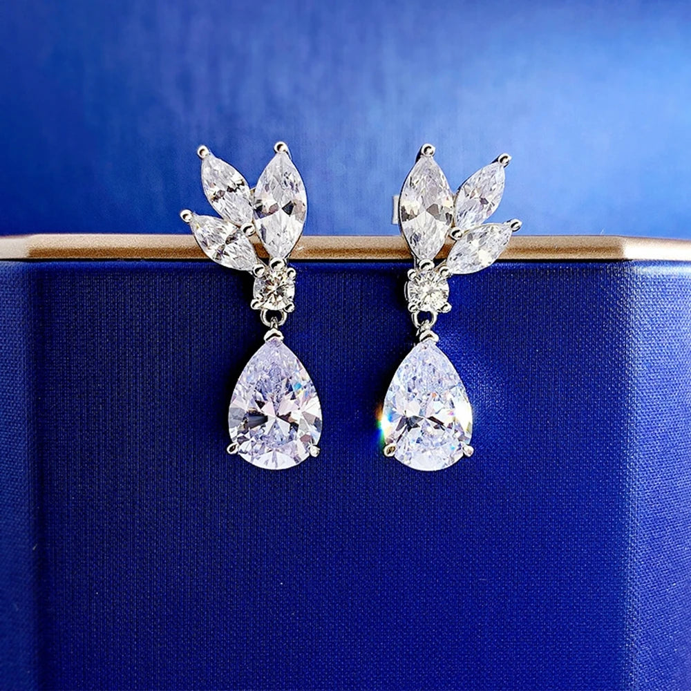 Moissanite Simple Drop Earrings