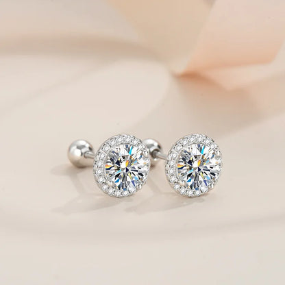 1-2ct Moissanite Stud Earrings