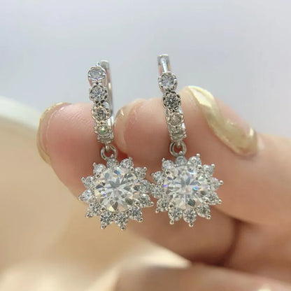 2 Carat Moissanite Pendant Earrings