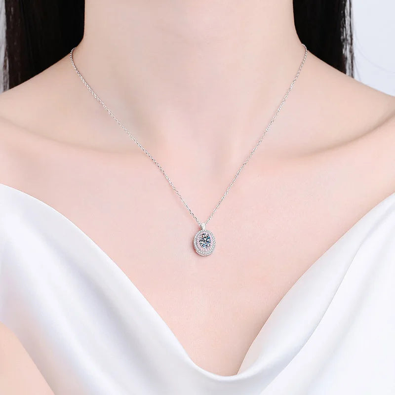 Moissanite Diamond Chain Pendant