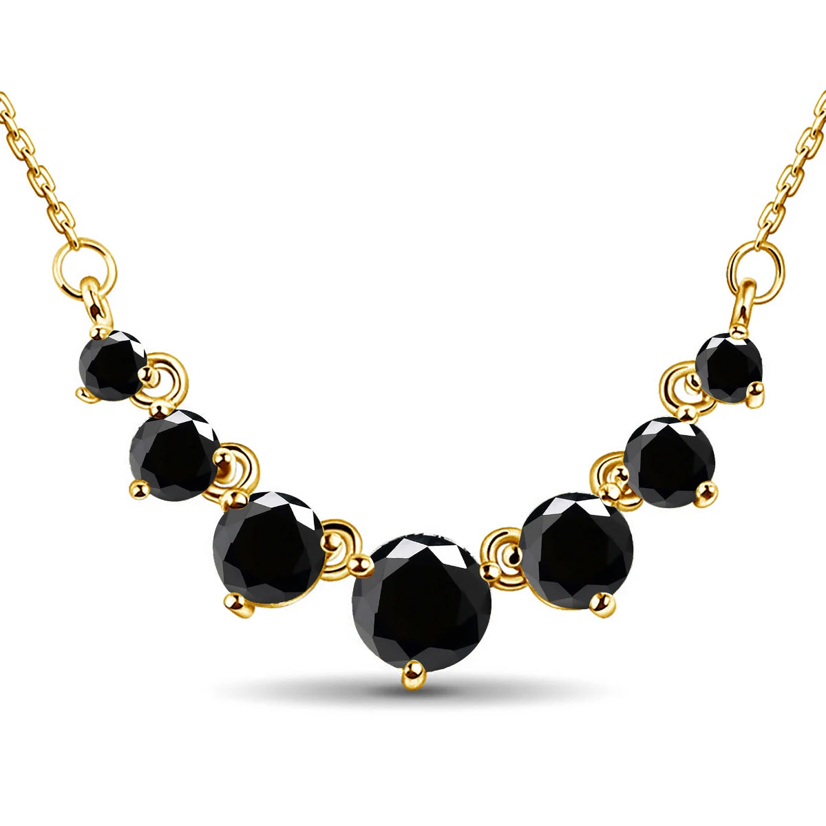 Moissanite Necklace For Women Solid 925 Sterling Silver 2.8ct 7 Stone