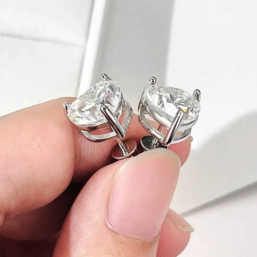 2cttw Moissanite Earrings Stud Ear