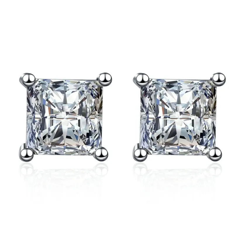 Certified Moissanite Diamond Stud Earrings