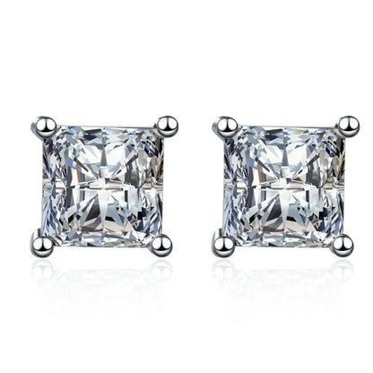 Certified Moissanite Diamond Stud Earrings