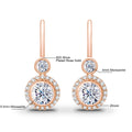 Moissanite Drop Earrings 100% Silver 925 1ct