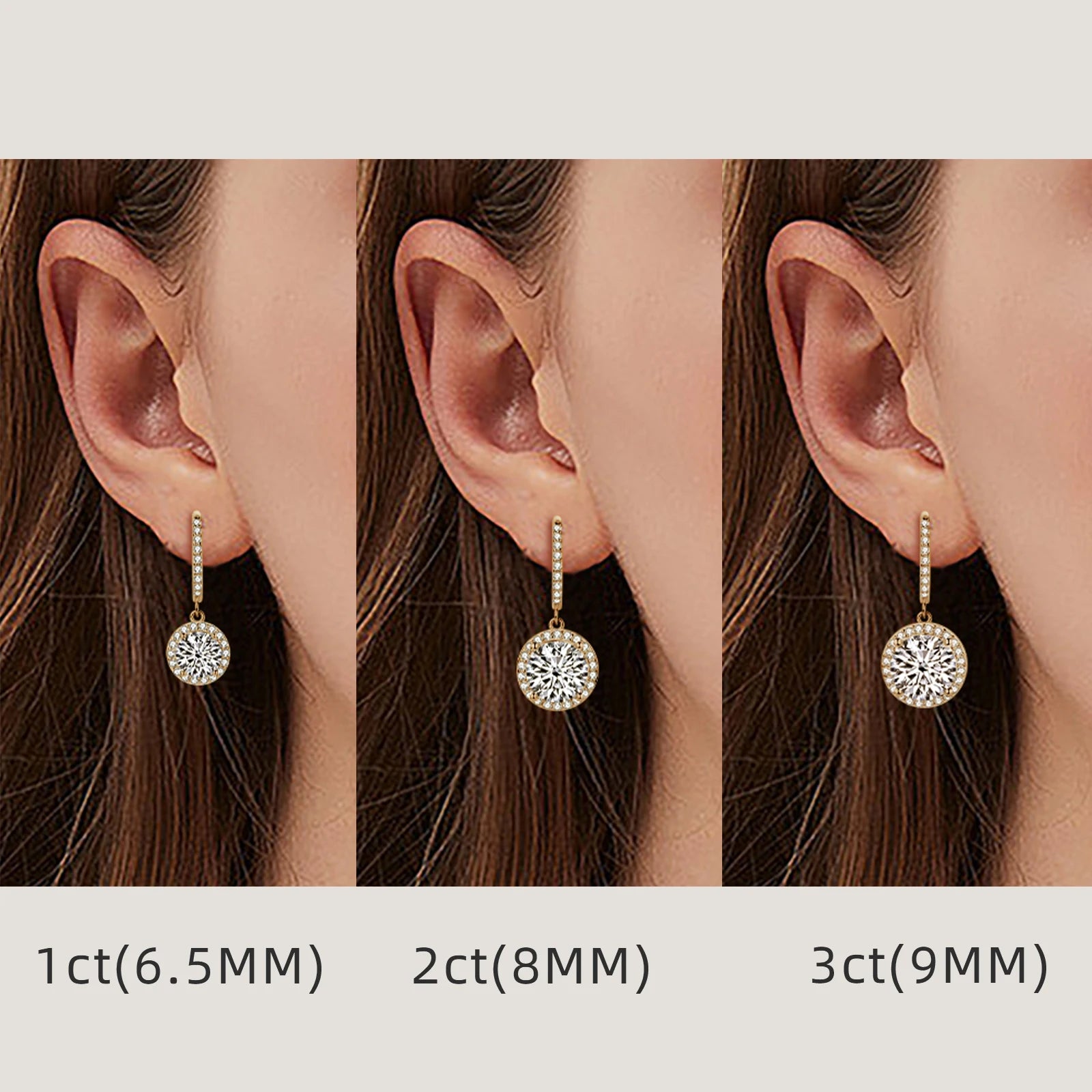 Moissanite Earring 925 Certified Silver Drop Earrings