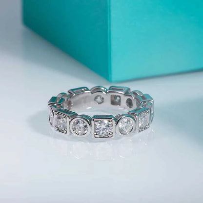 Moissanite Eternity Ring Diamond Wedding