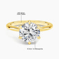 Gold Moissanite Ring Engagement Jewelry Promise Wedding Certified 14k