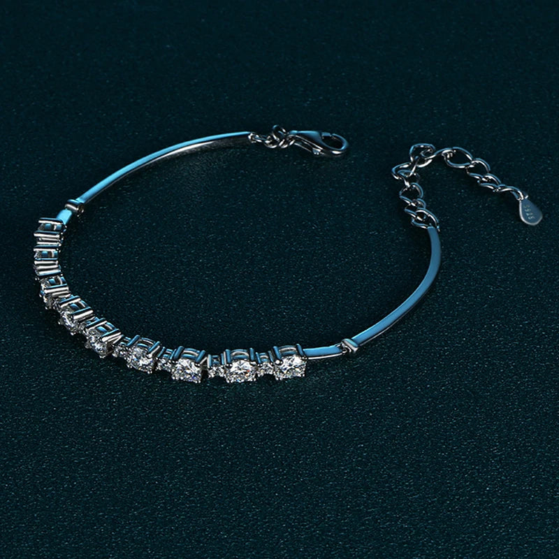 Moissanite Bracelets D Color Total 2.7 Carat For Women High Quality 925 Sterling Silver Girls Luxury Quality Jewelry Gift