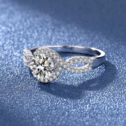 1ct  Moissanite Engagement Ring