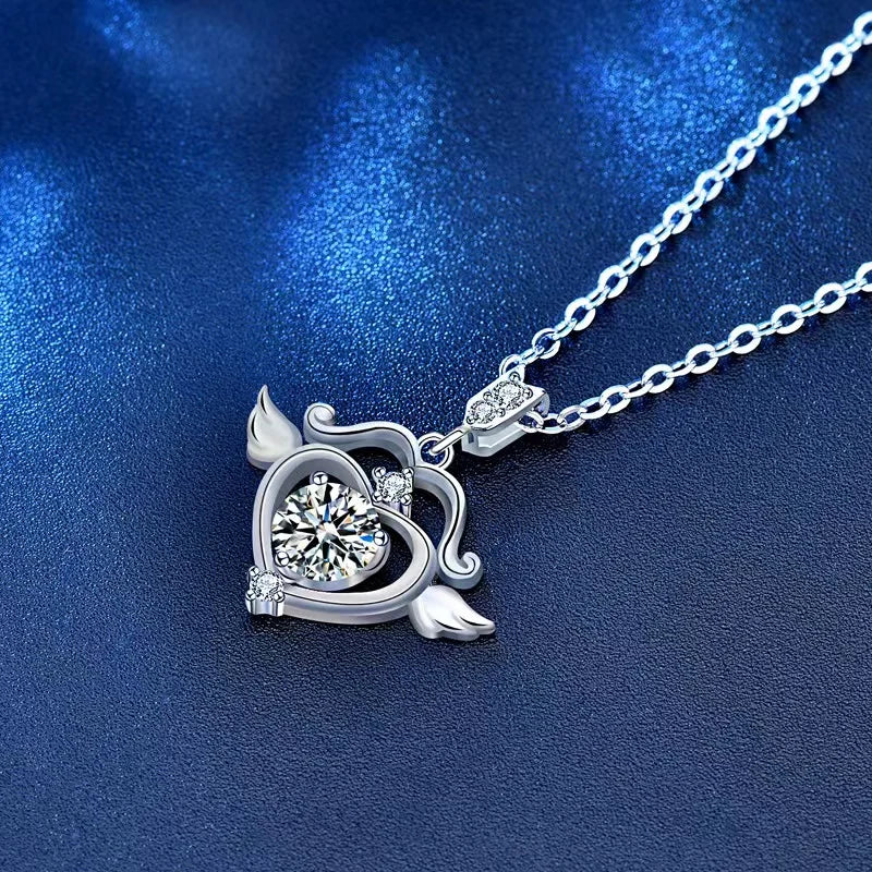 Moissanite Heart Necklace