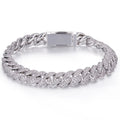 All Moissanite Cuban Hip Hop Bracelet for Men 6mm 8mm Full Diamond with GRA 925 Sterling Silver Teen Girls Chain