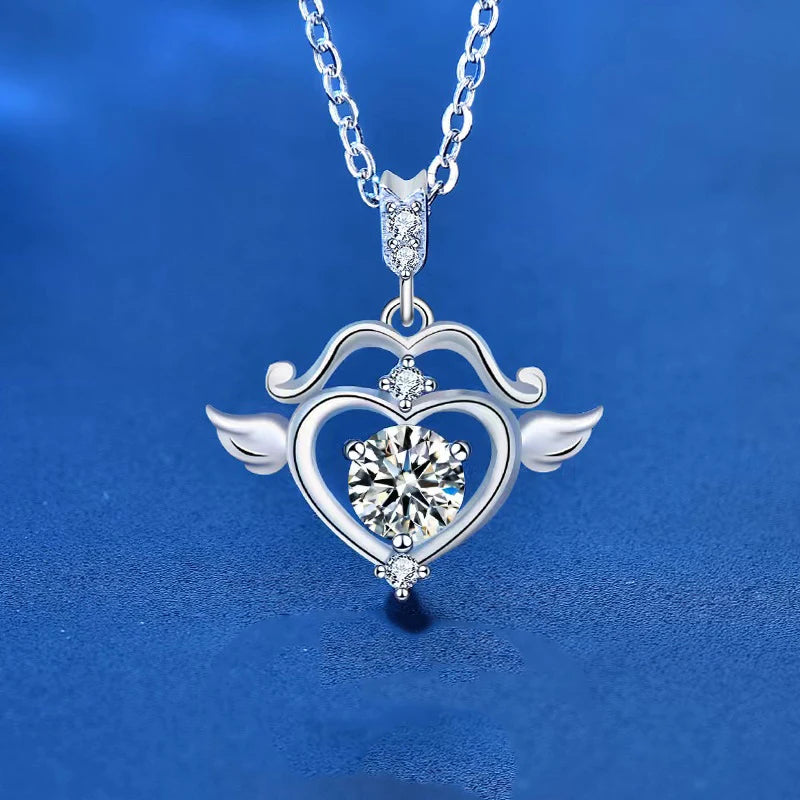 Moissanite Heart Necklace