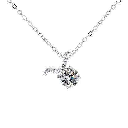 1ct Moissanite Charm Necklaces