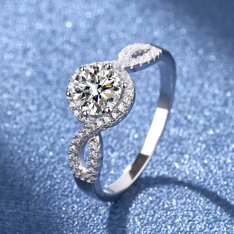 1ct  Moissanite Engagement Ring