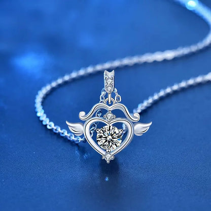 Moissanite Heart Necklace