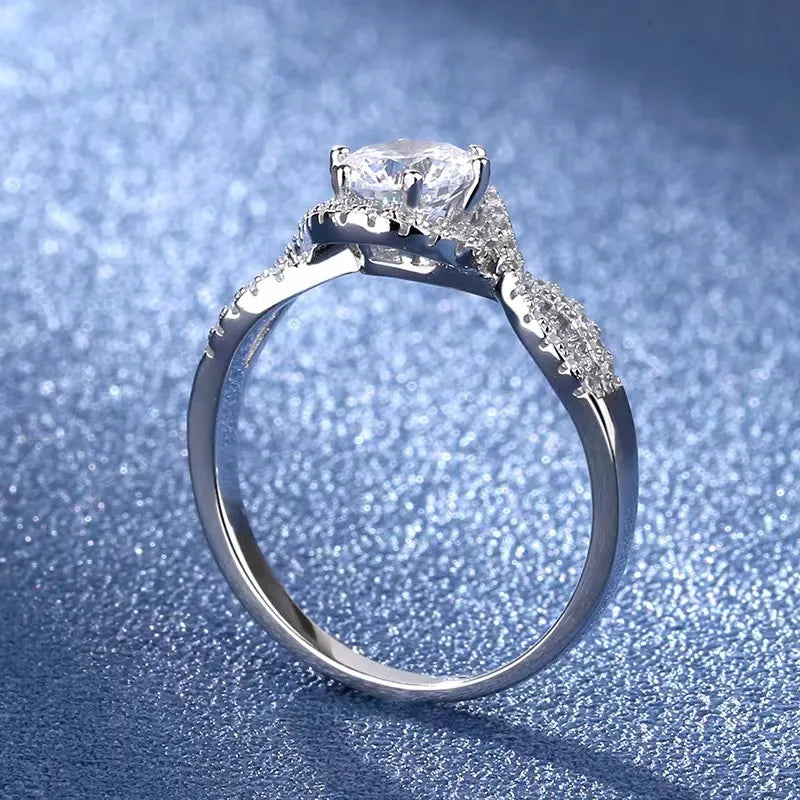 1ct  Moissanite Engagement Ring